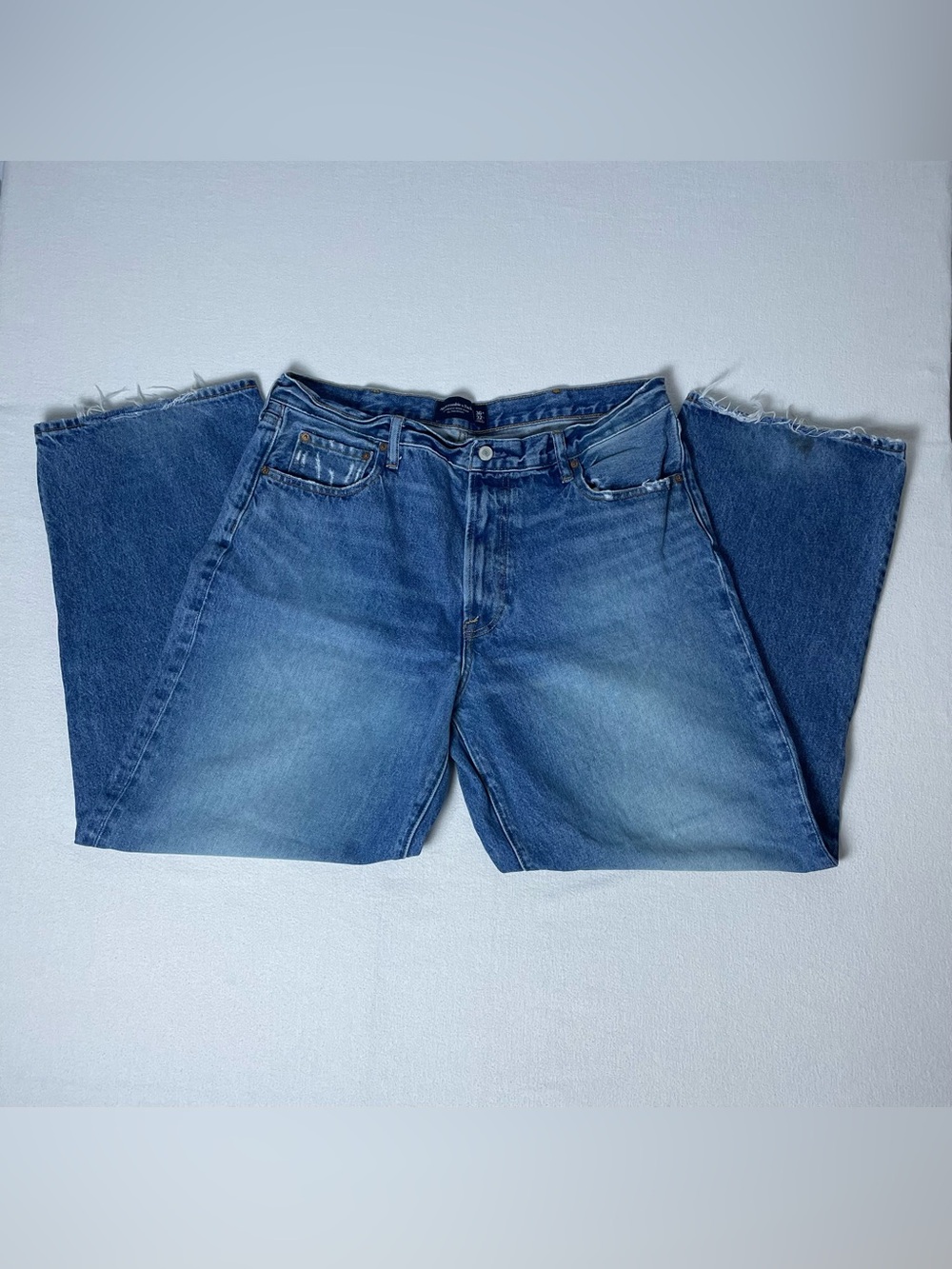 Abercrombie & Fitch Authentic Rigid Denim Baggy Blue Jeans Menโs Size 36x32